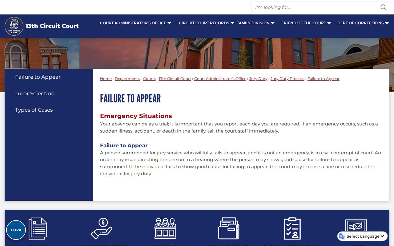 Antrim County active warrants failure to appear page with jail surrender instruction