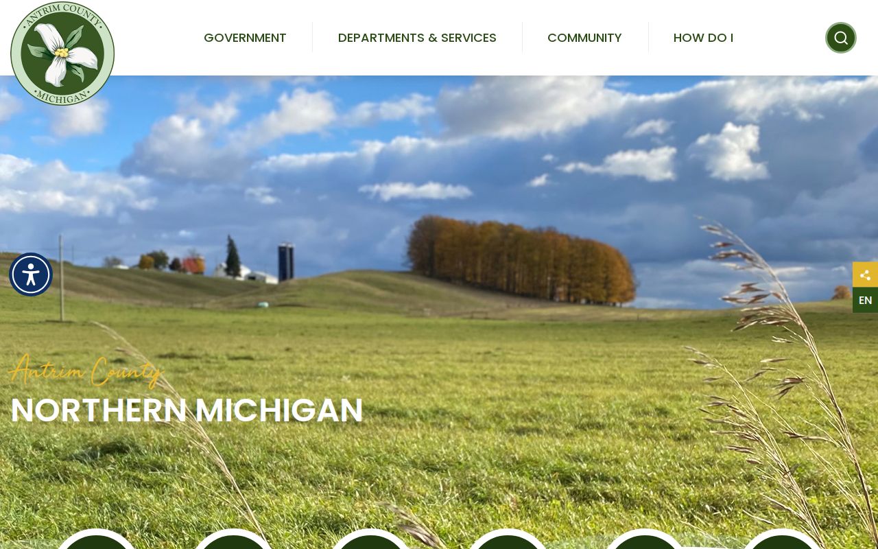 Antrim County warrant records county home page with courthouse and Sheriff links